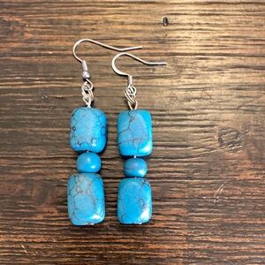 Handmade Turquoise Dangle Earrings